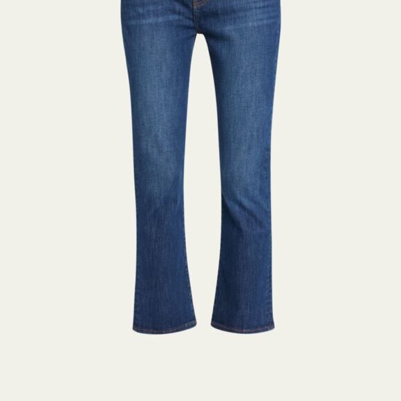 Veronica Beard Jeans "Carly" high rise kick flare jeans in bright blue - Picture 2 of 8